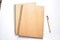 Spiral Sketch Book Large Notebook(Built-in drawing board) Kraft Cover Blank Sketch Pad Wirebound Sketching for Drawing Painting 8.6x11.4-Inch (1 Pack) 200 Pages, 100 Sheets